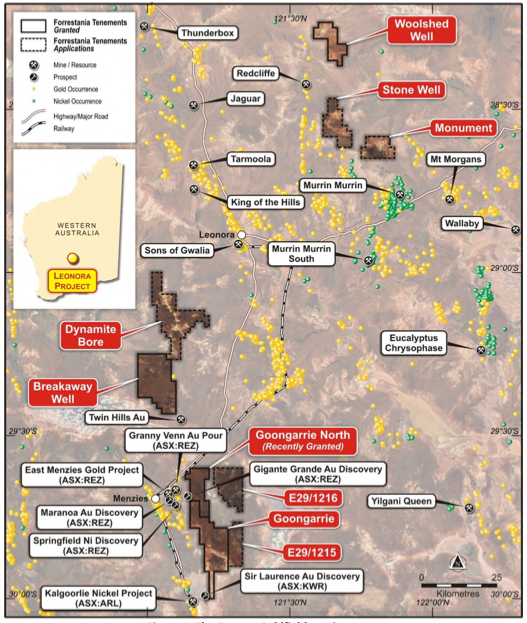 The Eastern Goldfields project area
