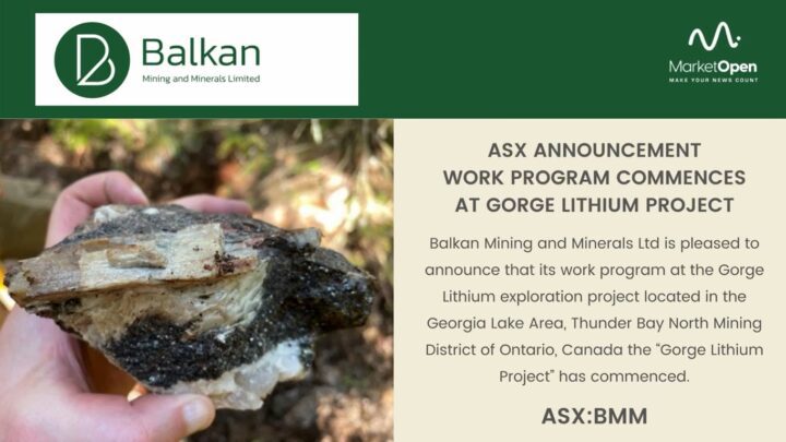 ASX Announcement Work Program Commences at Gorge Lithium Project