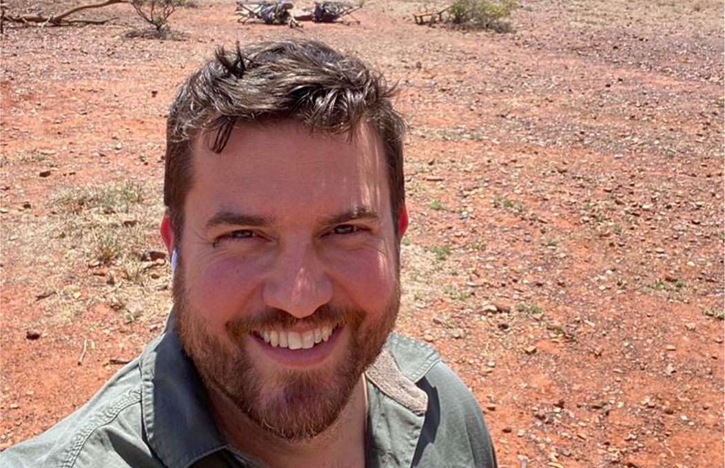 Dreadnought CEO Dean Tuck at the Yin rare earth discovery in Western Australia's Gascoyne.