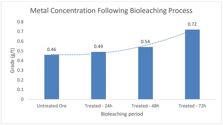 Metal concentration following bioleaching process