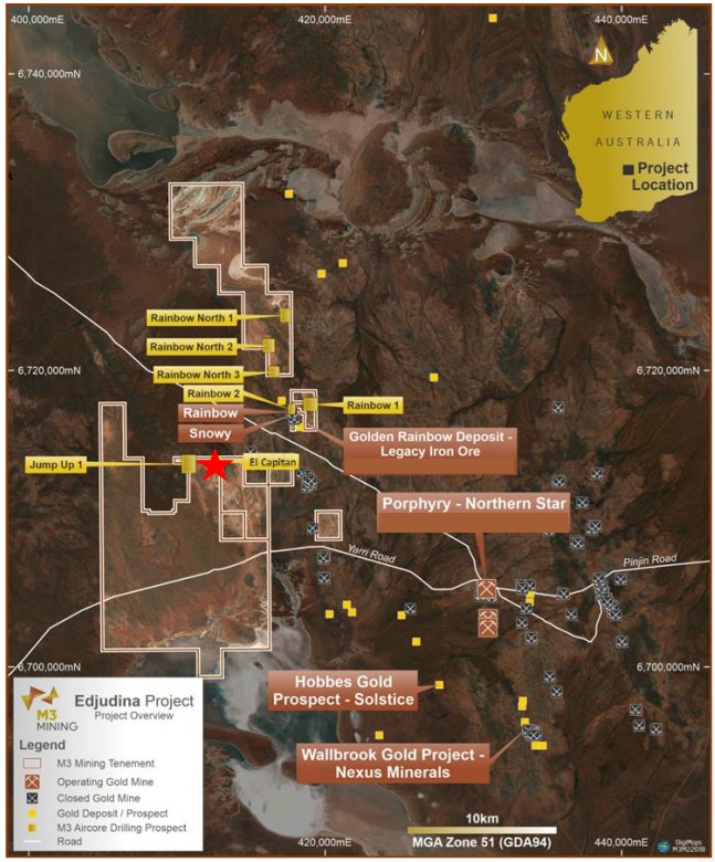 An overview map of the Edjudina gold project