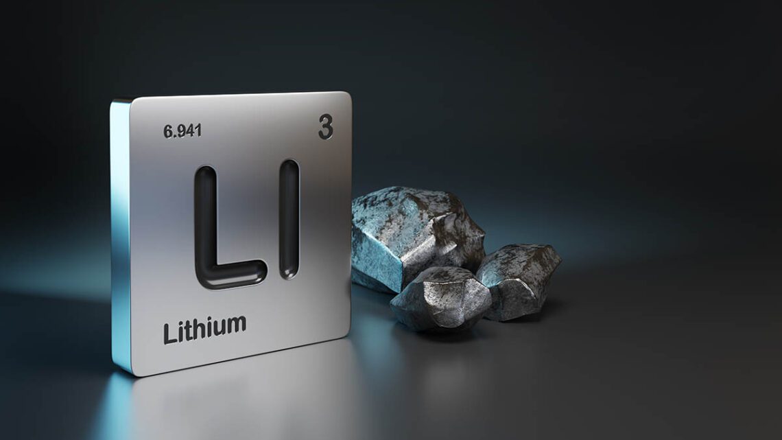 Lithium tile shows its shortname from the periodic table