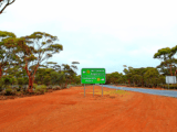 Road sign for Esperance, Western Australia.