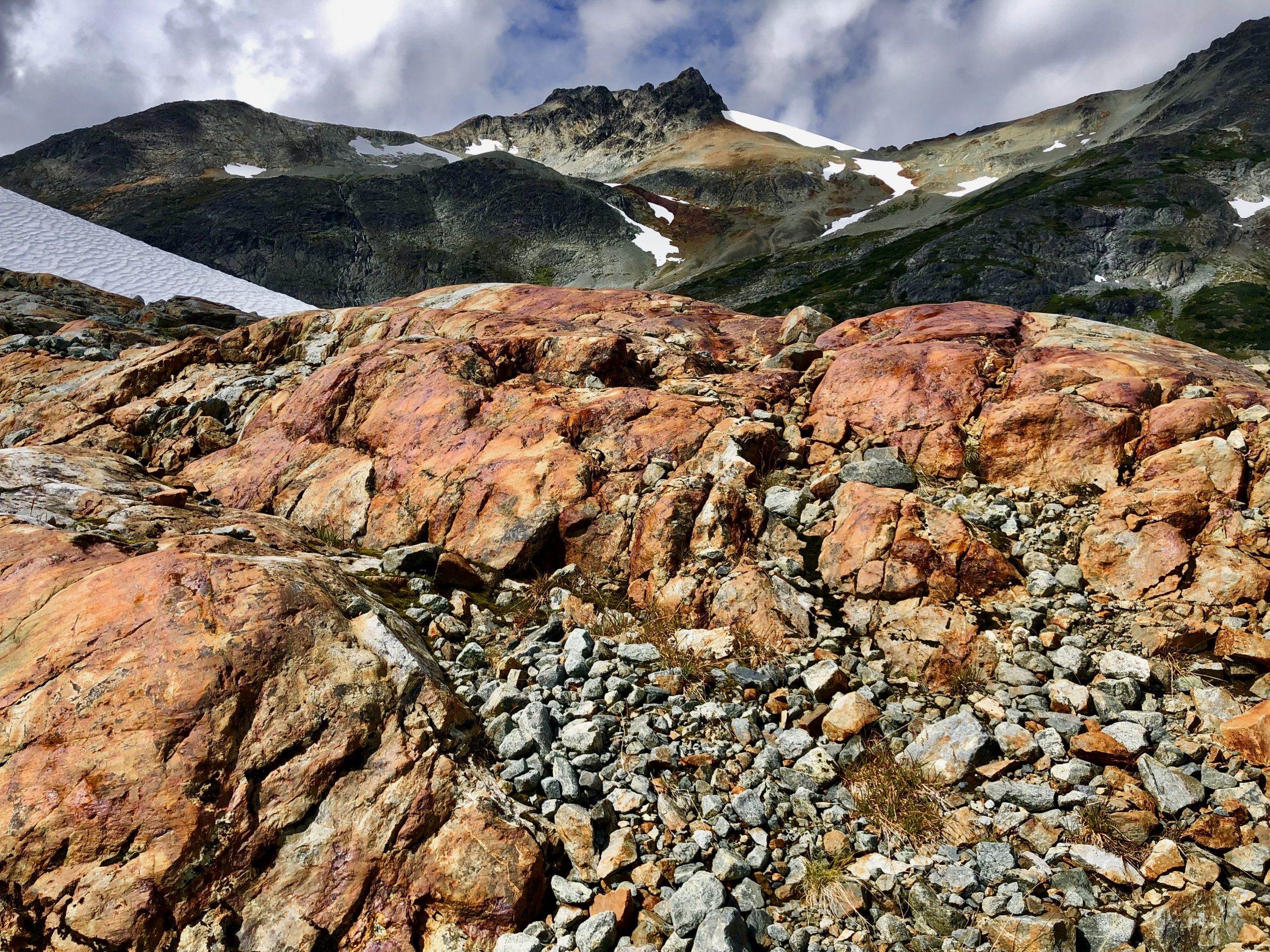 A sulphide outcrop at the Deer Horn project in Canada.