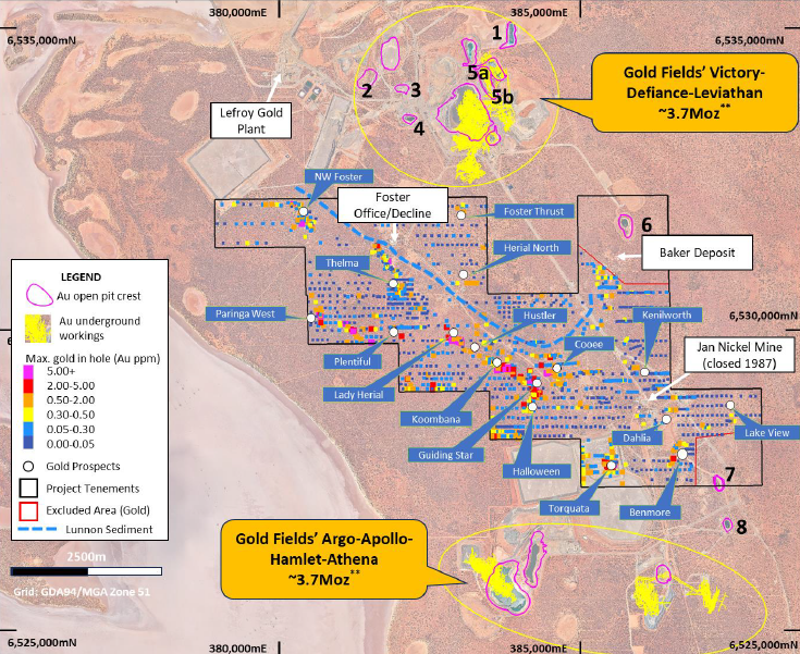 Foster-Baker gold targets at Kambalda project