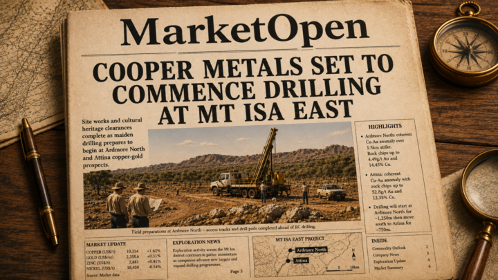 Cooper Metals (ASX:CPM) prepares for drilling at Ardmore North and Attina following heritage clearance